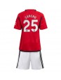 Manchester United Jadon Sancho #25 Heimtrikotsatz für Kinder 2023-24 Kurzarm (+ Kurze Hosen)